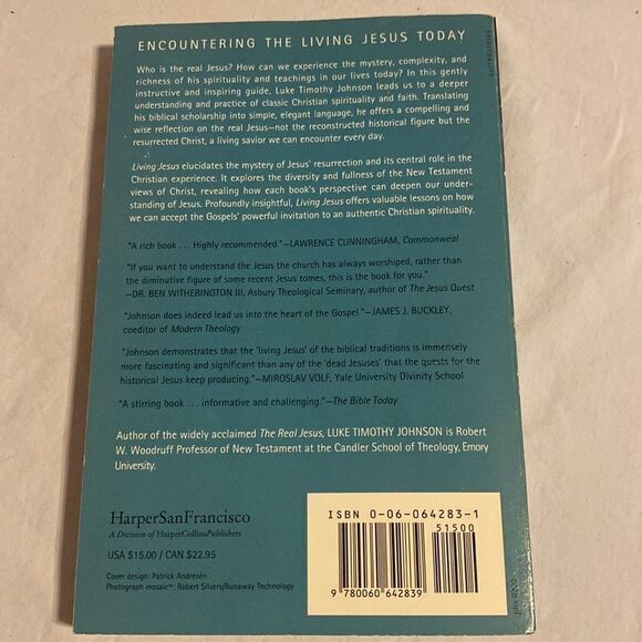 Living Jesus Learning the Heart of the Gospel Harper Collins Book - Picture 2 of 4